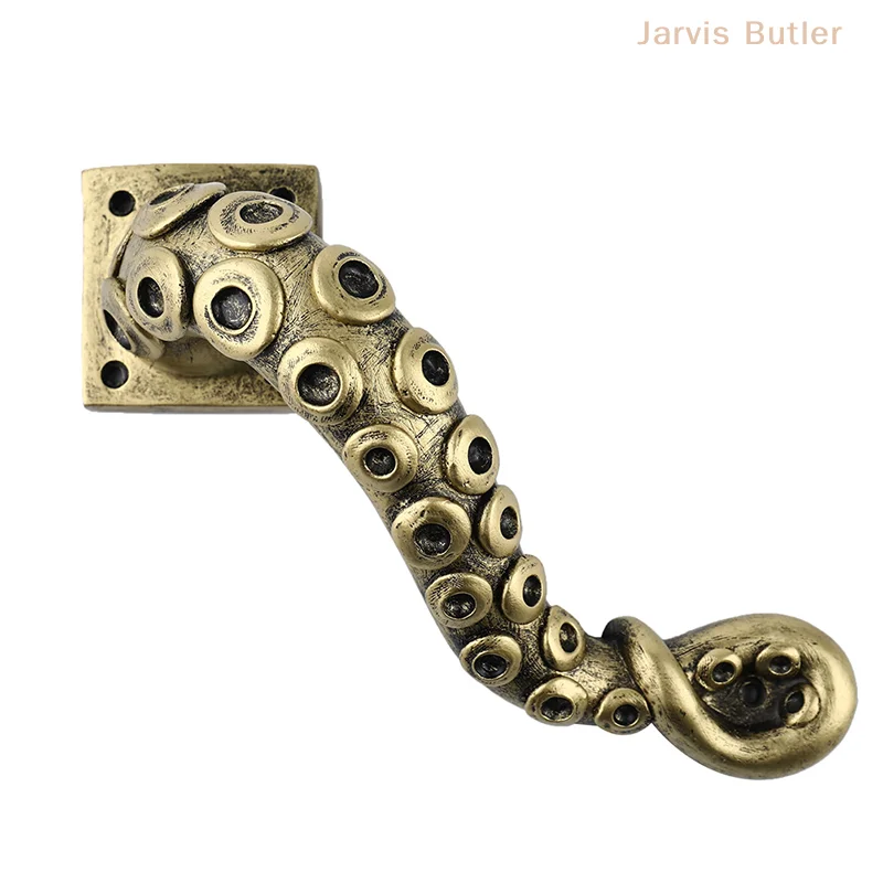 Animal Style Vintage Octopus Door Knob Outdoor Hook Furniture Drawer Bar Pulls Handle Hardware Ancient Pull Home Door Decoration