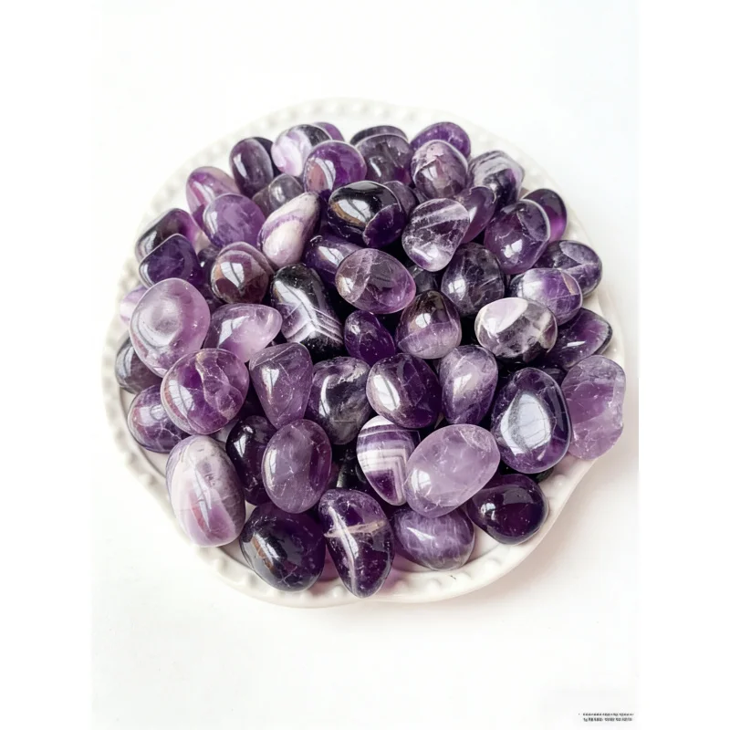 Amethyst Polished Crushed Stone50-100GFish Tank Landscaping Decoration Handmade Accessories Materials CraftsDIYCrystal stone
