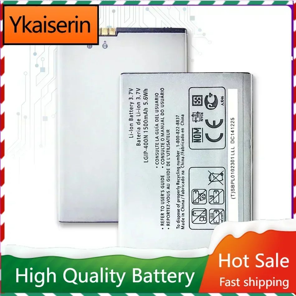 1500Mah LGIP-400N Battery For LG OPTIMUS M/C/U/V/T/S/1 VM670 LS670 MS690 P500 P509 P503 P520 GX200 GX300 GW620 GM750 GT540