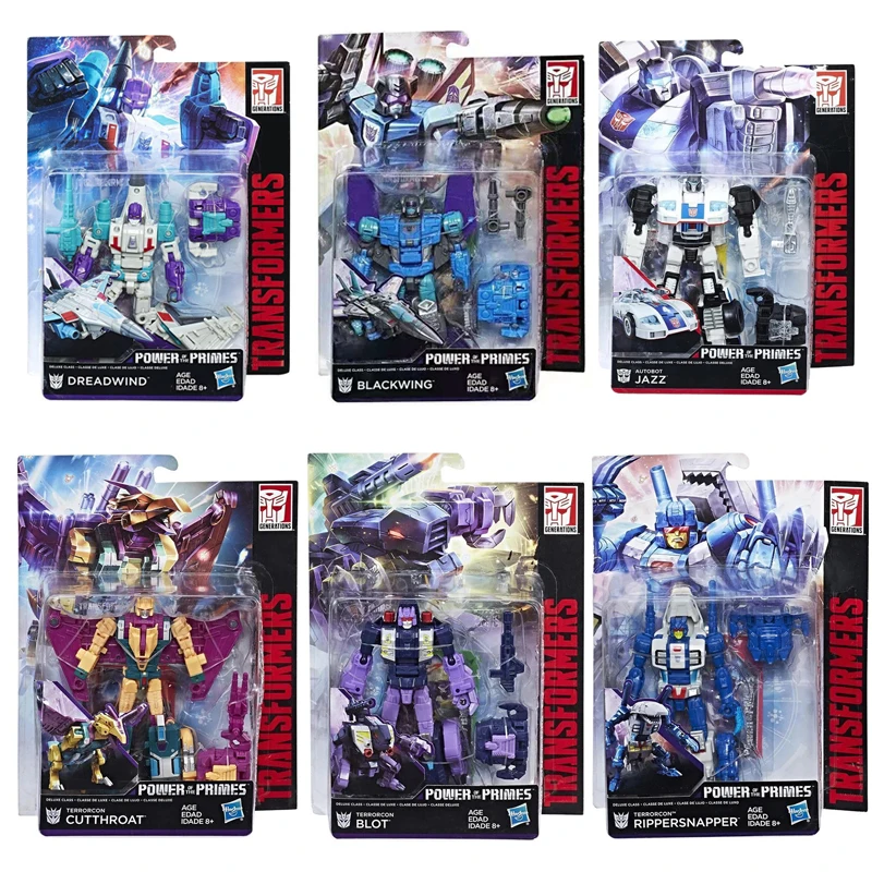 

In-Stock Hasbro Transformers Power of the Primes Dreadwind, Blackwing, Cutthroat, Blot, Jazz and Rippersnapper Figure Model Toys