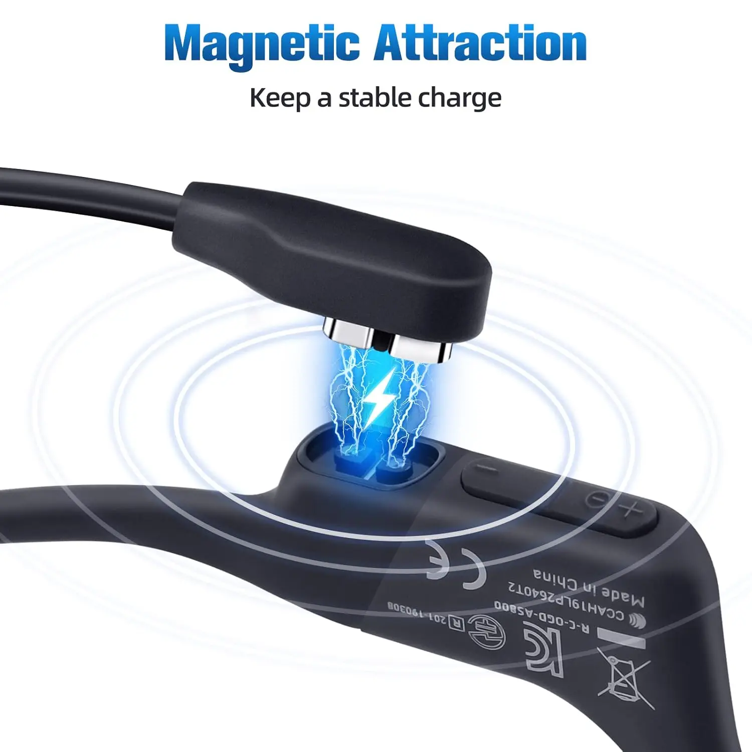 Cable cargador magnético Cable de carga USB protección contra sobrecarga conducción ósea auriculares para después de Shokz AS800 AS803 S810