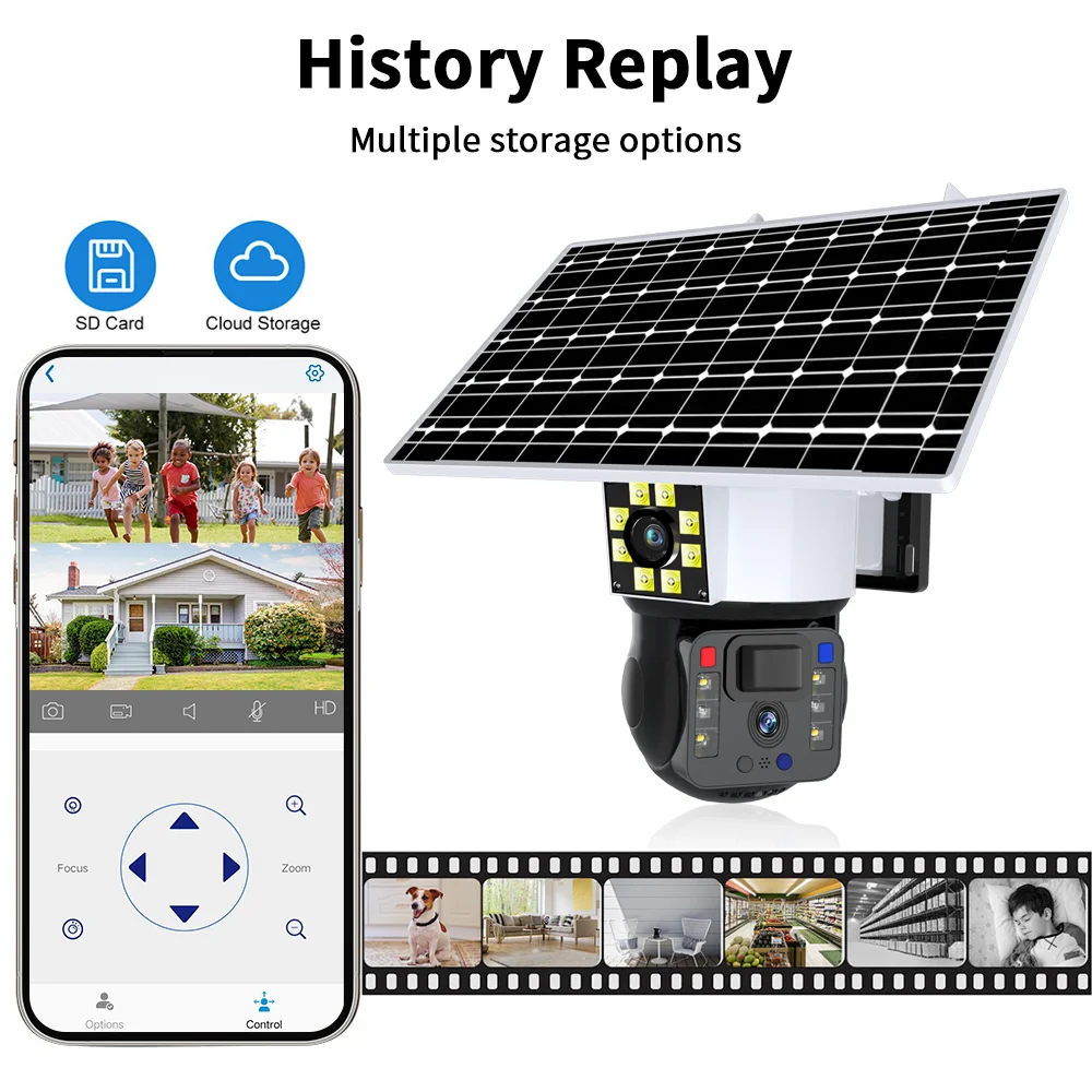 Imagem -02 - Neye-câmera Solar hd ao ar Livre com Painel Solar Câmera Resistente às Intempéries Ip66 Detecção Humana Pir Bateria Embutida 8mp 4k Wi-fi