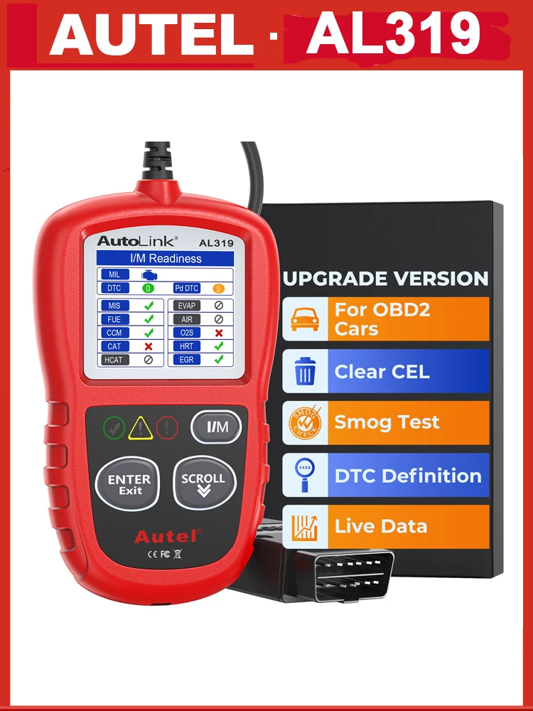 Autel Autolink AL319 OBD2 CAN OBDII Auto Car Code Reader Diagnosescanner Tool Check Engine Fault