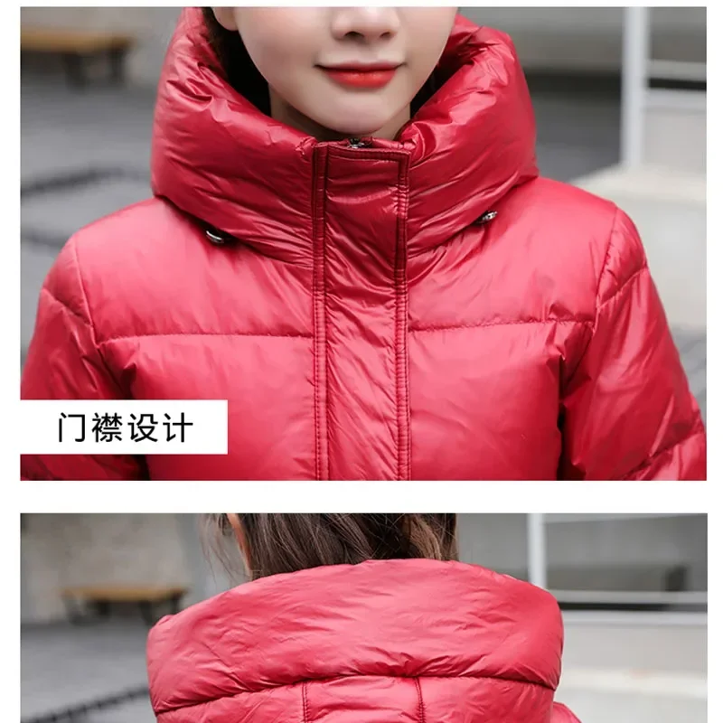 2023 Autumn Winter 90% White Duck Down Long Women Coat Female Thick Warm Parkas Women Down Hooded Jacket Women