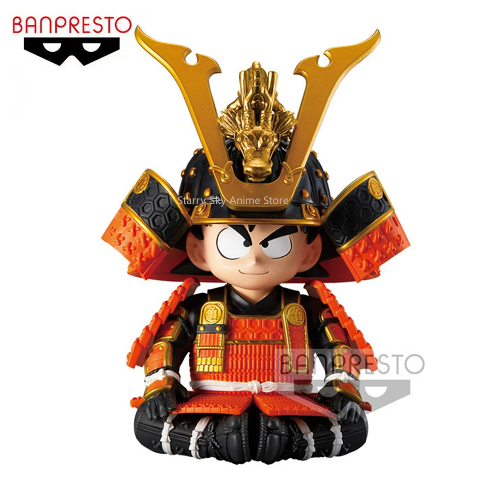 100% Original Genuine Banpresto Dragon Ball Z  Young Son Goku Samurai Armor Anime Action Figures Collectible Model Toys Gifts