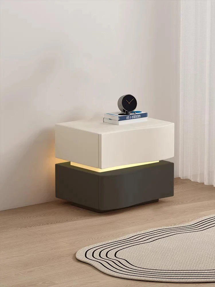 Unique Minimalist Modern Bedroom Smart Bedside Assorted Colors Cream Style Nightstands Mesitas De Noche Bedroom Furniture HYNT