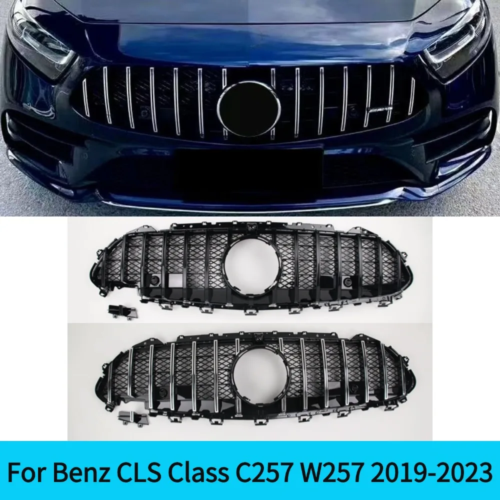 

For Mercedes-Benz CLS Class C257 W257 2019-2023 CLS300 CLS350 CLS450 CLS400 Racing Grille Front Bumper Grill Body Accessories