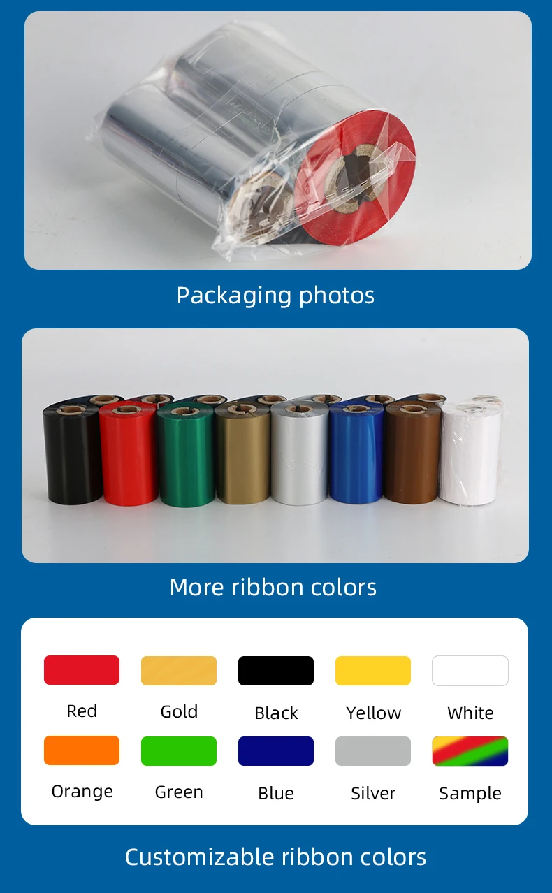 Masung 60mm x 100M Thermal Transfer Ribbon High-Quality Carbon Foil Roll for Barcode Printing and Label Manufacturing