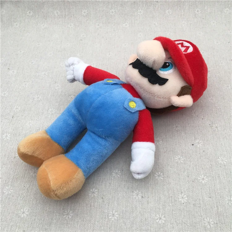 Muñeco de peluche de Super Mario de 43cm, muñeco de los hermanos Mary, juego de dibujos animados, periférico, Mario rojo y azul, muñeco de peluche de gran tamaño, regalo para niño