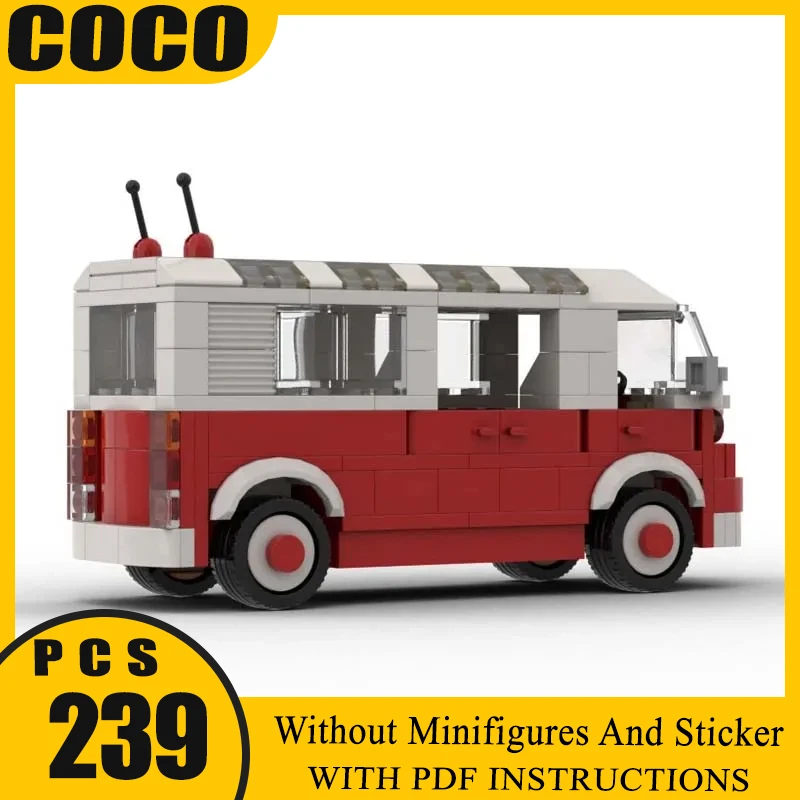 

Bricklink ICONS Технический автомобиль VW T1 Food Truck Кемпер Ван Транспортные средства City Speed Champions Наборы строительных блоков Игрушки Рождественский подарок