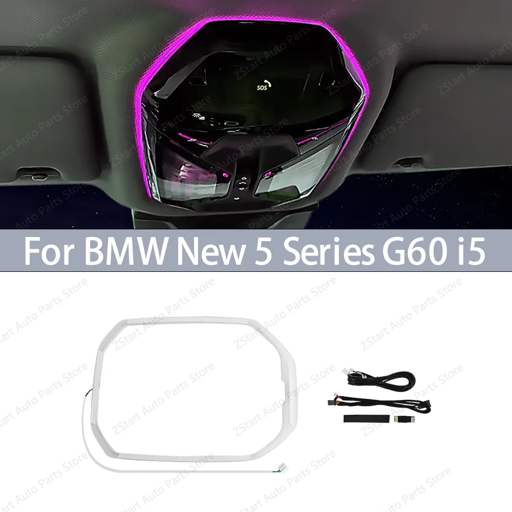 

11 Colors LED Skylight Reading Atmosphere Lamp For BMW 5 Series i5 G60 G68 Mouldings Decorative Strips Car Interior Accesories
