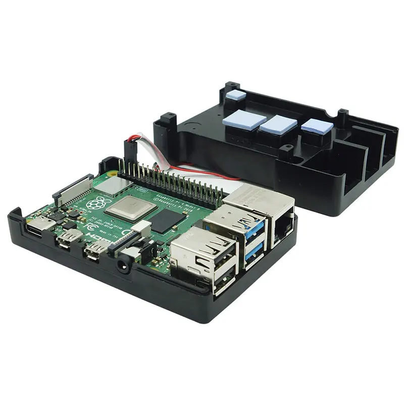 Aluminum Alloy Case for Raspberry Pi 4 Metal Shell with Cooling fan without Dual Fan Optional  for Raspberry Pi 4 Model B