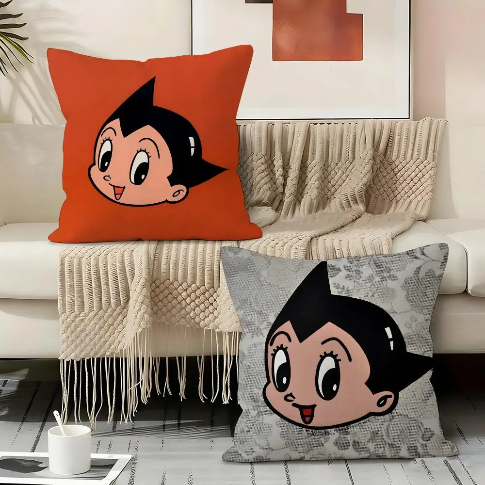 A-astro Boy Animation Pillow Case Linen Pillow Covers Cover For Couch Living Room Bench Patio Floor Linen Home Decor