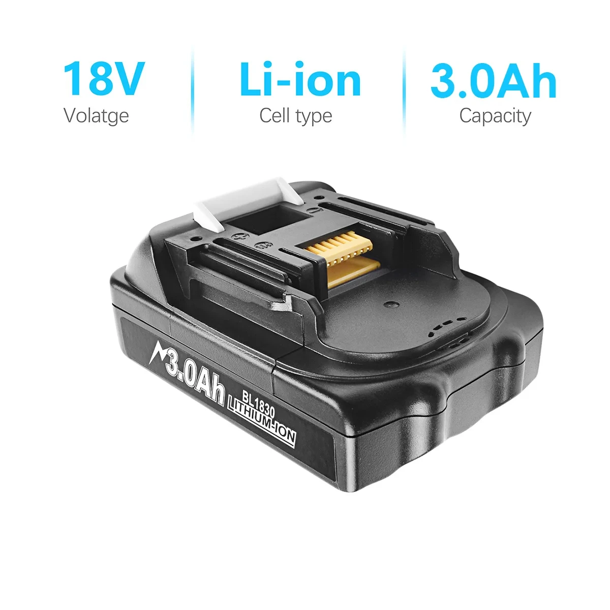 3.0AH Replacement For Makita 18V Battery Compatible With Makita 18 Volt Battery BL1860 BL1830 BL1850 Series Power Tools Battery