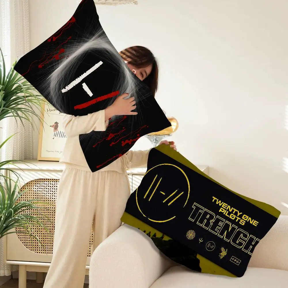 T-Twenty O-One P-Pilot Band Pillow Towel Pillowcase for Hair and Skin, Standard Size Set of Super Soft Pillow Case