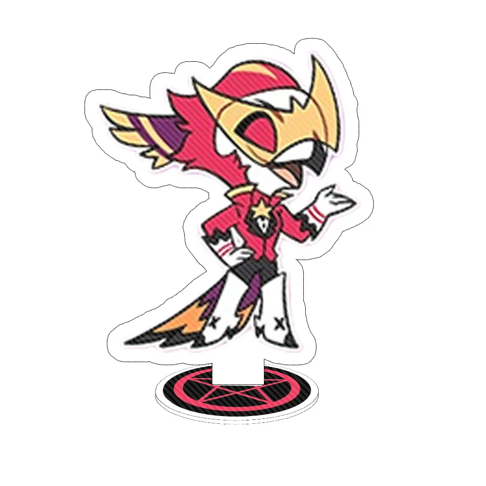 Para Helluva Boss Hazbin Hotel Andrealphus Blitzo Valentino Vox 15cm soporte acrílico bonito de dibujos animados adorno de escritorio regalo de Festival