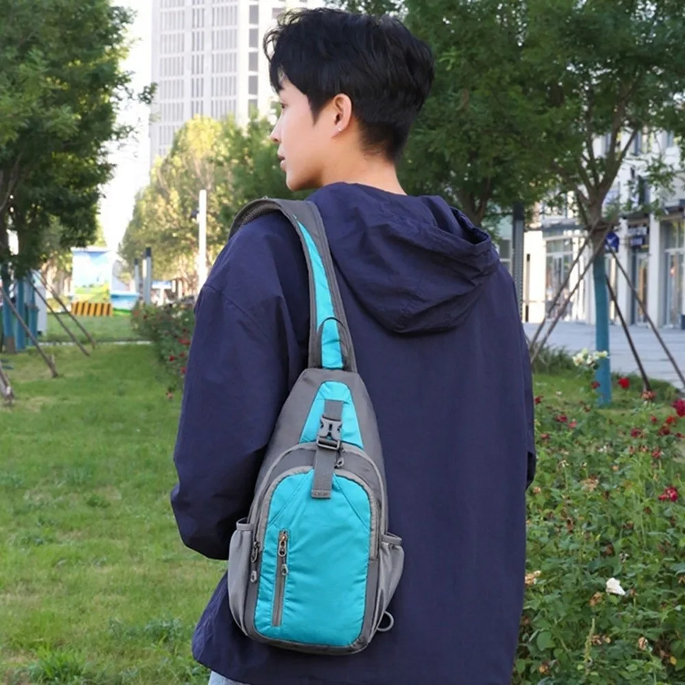 

Casual Sports Shoulder Bag Multi-Functional Adjustable Strap Male Chest Bag Waterproof Durable Crossbody Fanny Pack Travel