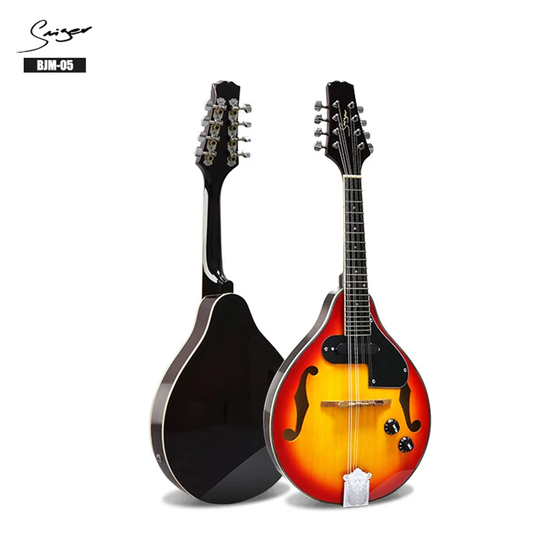 Electric Mandolin Top Spruce Acoustic Guitar 8 Strings Highgloss Hollow F Sound Hole Sunburst Mandocello Instrument Mandolina