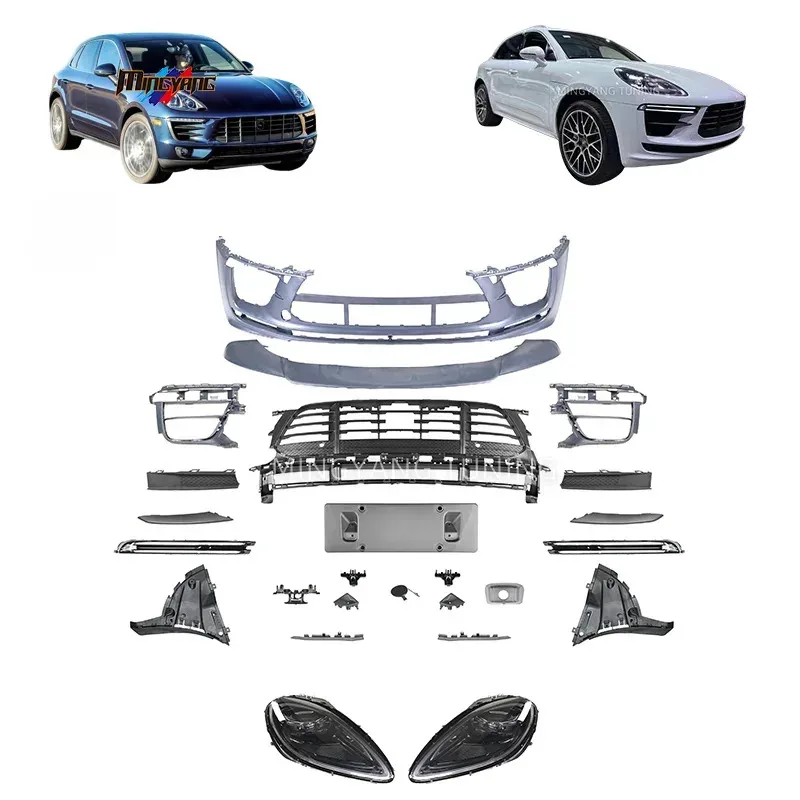 

Car bumpers accessories led headlights bodykit For an 14-21 95B.1 95B.2 95B Upgrade to 21 Turbo facelift body kit