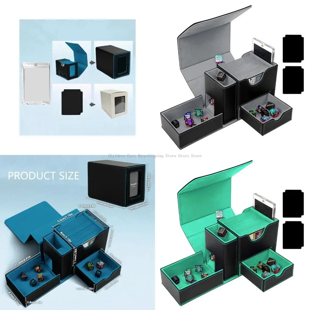 

Магнитное закрытие в кубиках башни Держатель Организатор Двойной рукав карты карты