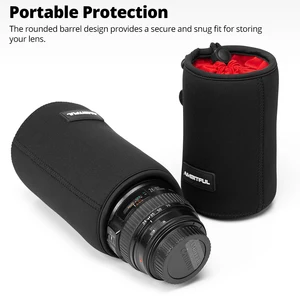 Tas Lensa Kamera Ambisius Baru Tas Serut dengan Ukuran S M L XL untuk Casing Barel Lensa Kamera Canon Sony Nikon DSLR dengan Pengait 8 skin canon eos r penjualan terbaik - №