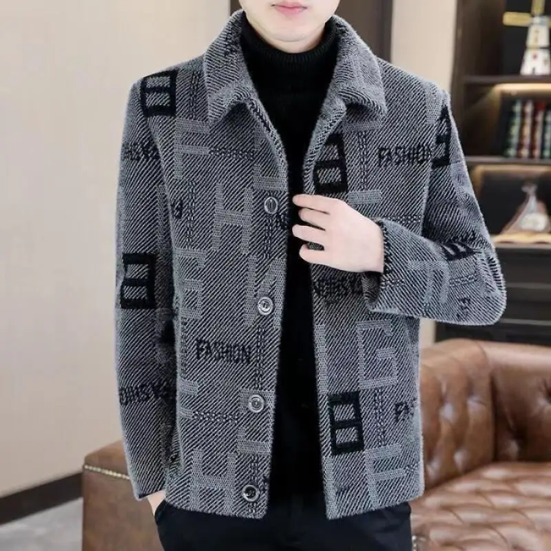 

Men's Winter Fleece Lined Thickened Short Jacket Winter Autumn New Style Warm Clothing Short Length Woolen Coat Casual Y2K 2025