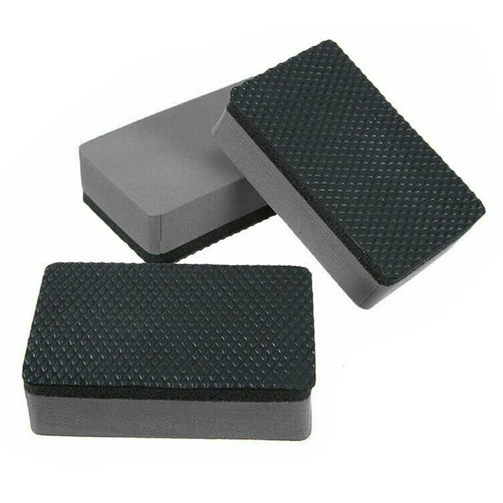 3 PCS Car Clay Bar Pad Sponge Block Cleaning Eraser Wax Polish Pad Washing Tools Black 9*6*2.5cm Car Sponge  Automotive Care