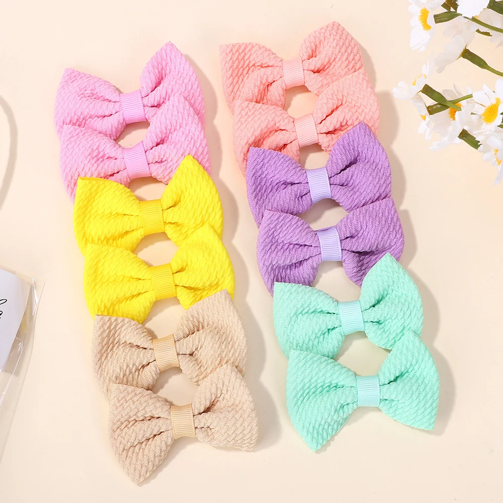 40 قطعة لون عشوائي القوس القوس مع مشبك شعر للفتيات جديد أغطية الرأس غطاء الرأس دبوس الشعر المشابك لطيف إكسسورات شعر الأطفال