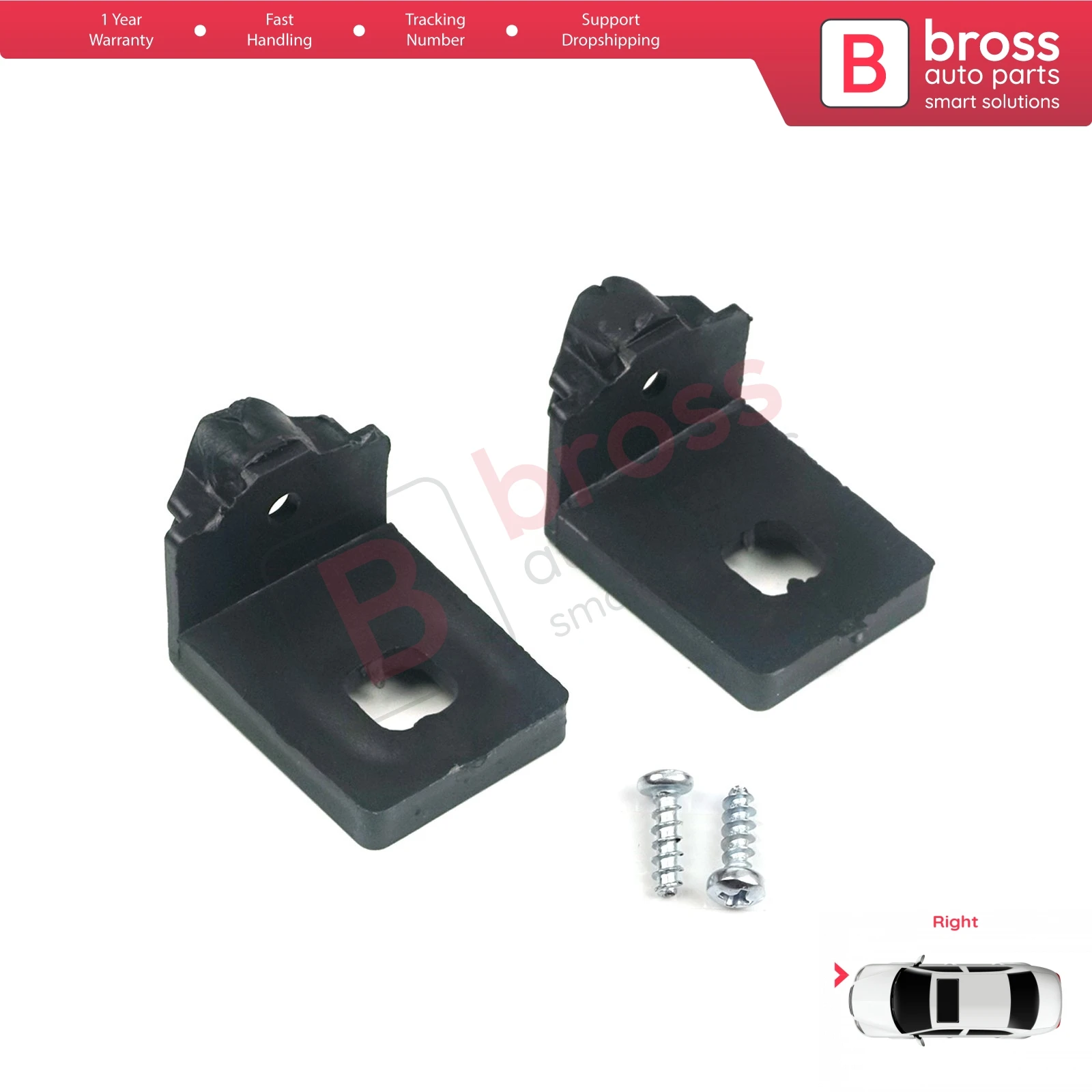 BHL25 Right Headlight Holder Mount Repair Bracket Tab Set for VW Touran MK1 2003-2010 Caddy MK3 2004-2010 Pre-Facelift 1T0998225