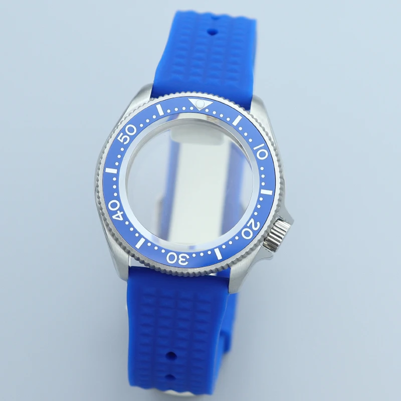 38mm caixa de relógio pulseiras peças reparo moldura cerâmica safira para nh35 nh36 4r36 casos movimento 28.5mmdial modificado peças relógio