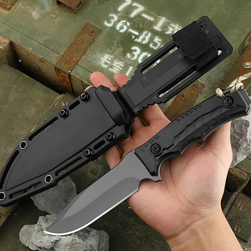 

Outdoor Small Straight Knife Wilderness Survival Tactical Knife Multifunctional Survival Knife Camping Carry-on Defense Knife