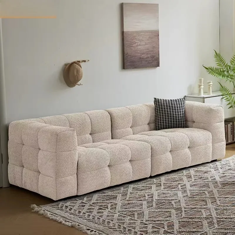 

Teddy Compression Sofa Boneless Couches for Living Room Modern Upholstered 3 Seater Sofa Deep Seat Couch for Apartment
