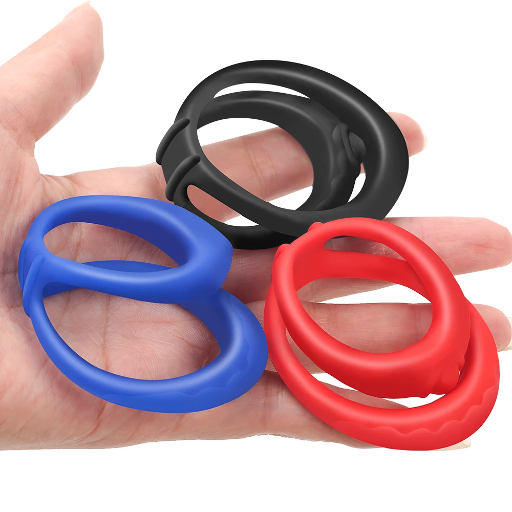 Reusable Penis Ring Adult Sex Toys For Men Bdsm Delay Ejaculation Erectile Lasting Penis Enlargement Cock Ring Gags & Muzzles