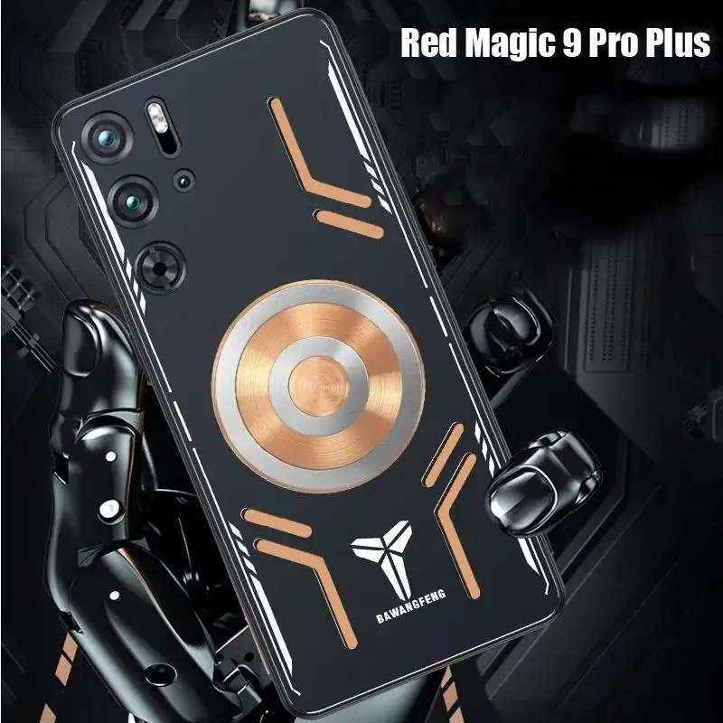 

For ZTE nubia Red Magic 9 8S Pro Plus Cooling Heat Dissipation Copper Case For Red Magic 7S 6 Pro Magnetic Protector Phone Cover