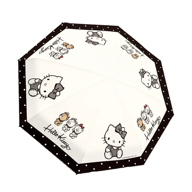Japanese Sanrio Hello Kitty Automatic Umbrella Girls Kawaii UV Protection Black Coating Sun Parasol New Hot Plus for You view 5