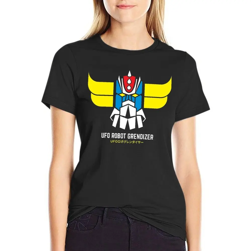 Mechas 02 Mazinger Z Steel Jeeg Robot Kotetsu Dark Great 9 T-shirt Round Neck Motion Tees Graphic Leisure Humor Graphic