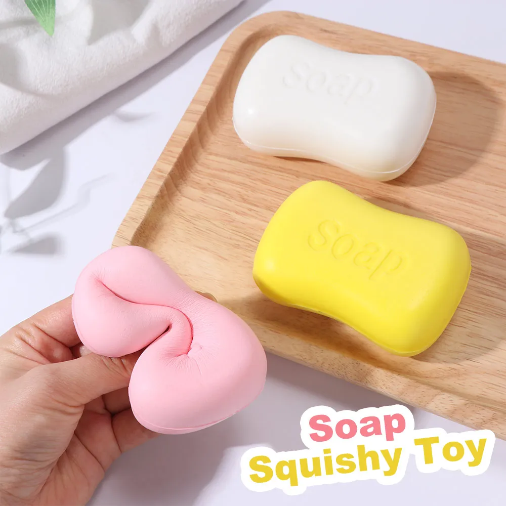 Creative Soap Squeeze Super Soft Anxiety Relief Soap Squishy Comfortable Funny Slow Rebound Fidget Children's Gifts