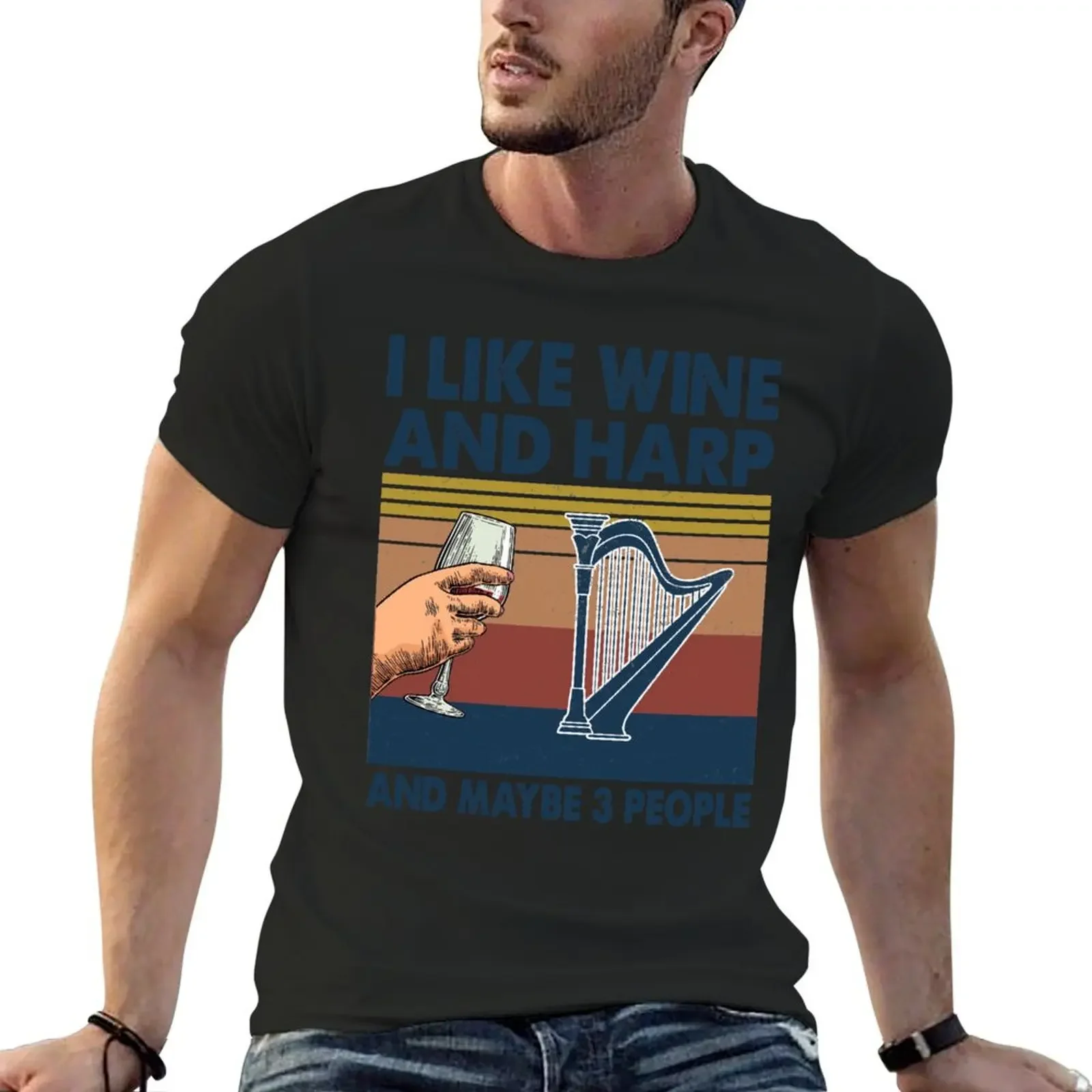 

I like Wine and Harp and maybe 3 people T-Shirt boys animal print anime t shirts plus size tops clothes for men