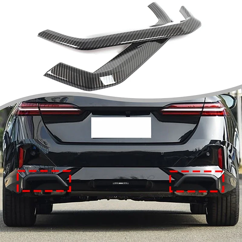 

ABS Carbon Fiber For BMW 5 Series G60 2024+ Car tail throat exhaust muffler pipe cover Car exterior accessories (sports version)