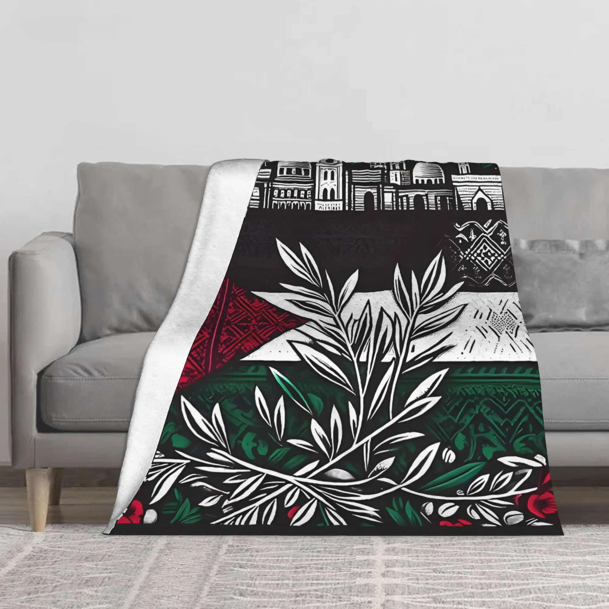 1PC Heritage In Harmony  The Colors And Culture Of Palestine Winter Blankets for Adults Bedding Home Interior Sofa Knee