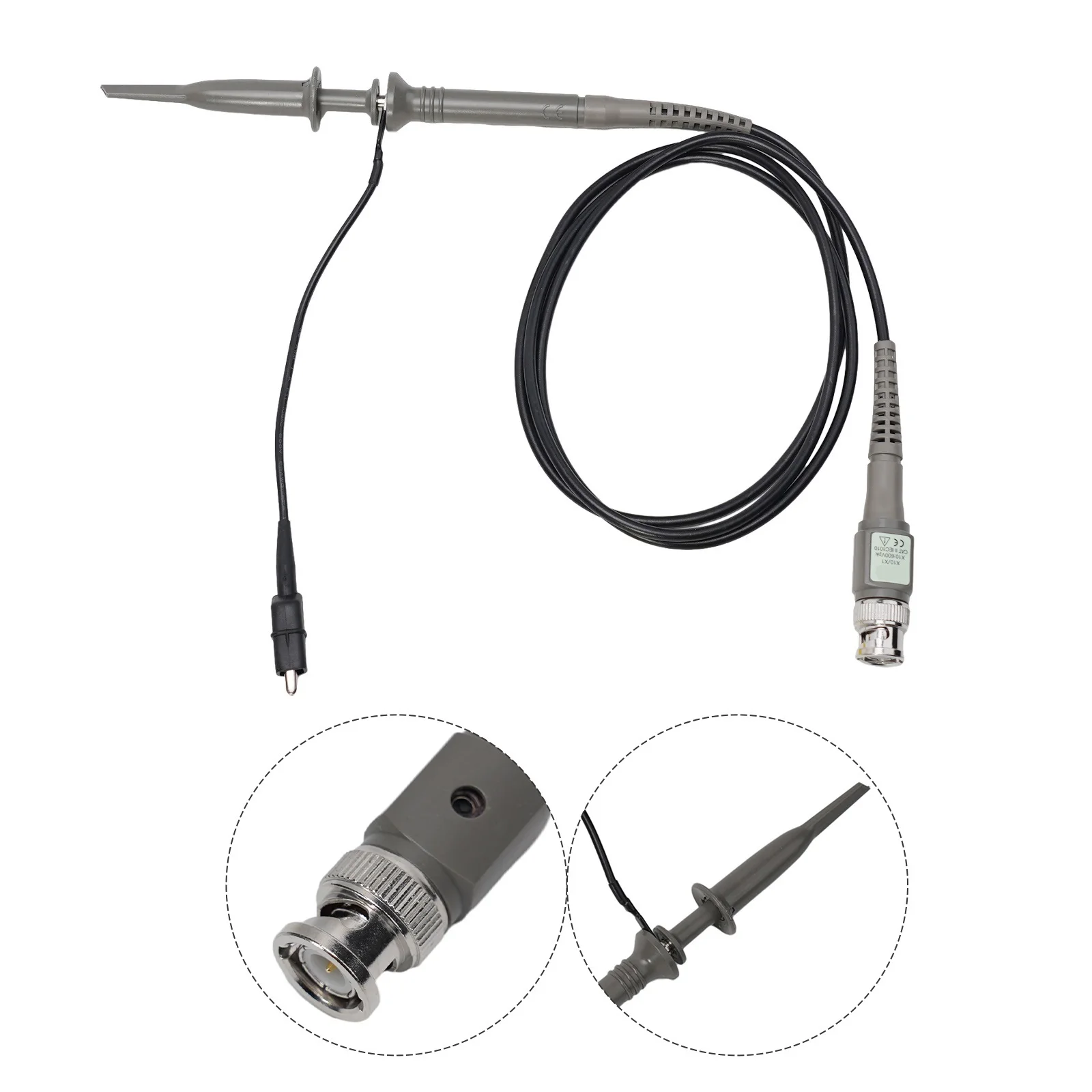 P6020 Oscilloscope Probe Kit Featuring Grounding Clip and Removable Hook Tip for Enhanced Safety and Measurement Consistency