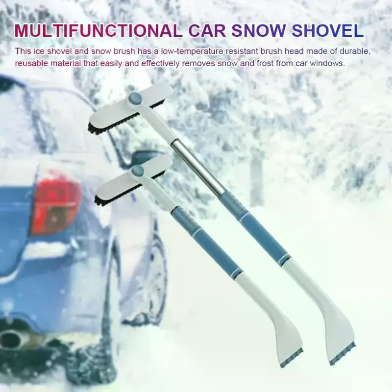 2-in-1 Extendable Snow Brush & Ice Scraper - Detachable Telescopic Design for Windshield Winter Care