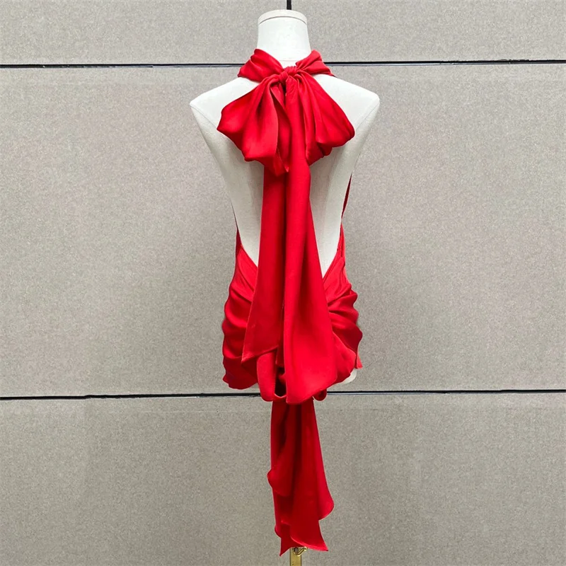 women's tanks New autumn 2026 bow tie tie slim fit sleeveless top Sexy backless women's corset Casual women's vest y2k crop top