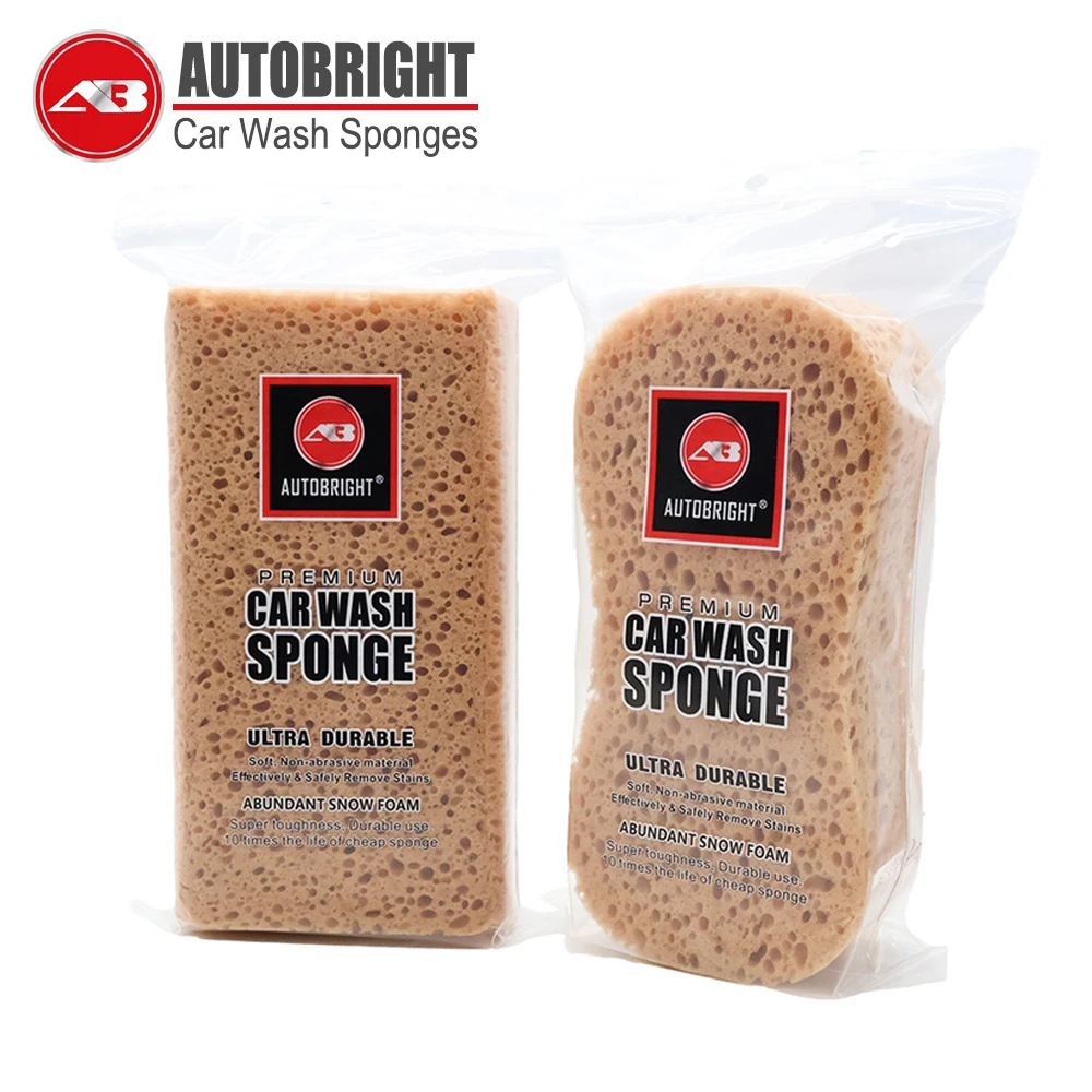 

AUTOBRIGHT 2/5/10 шт., губка для мытья автомобиля, большой размер, утолщенная детальная чистящая водопоглощающая губка, аксессуары для чистки