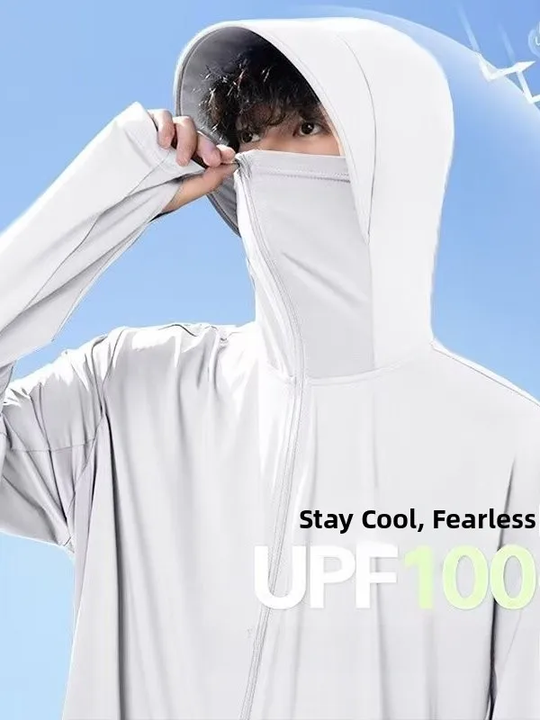 Men's Summer New Zipper Outdoor Breathable Sun Protection Clothing UV Protection Windproof Lightweight Portable Casual Style