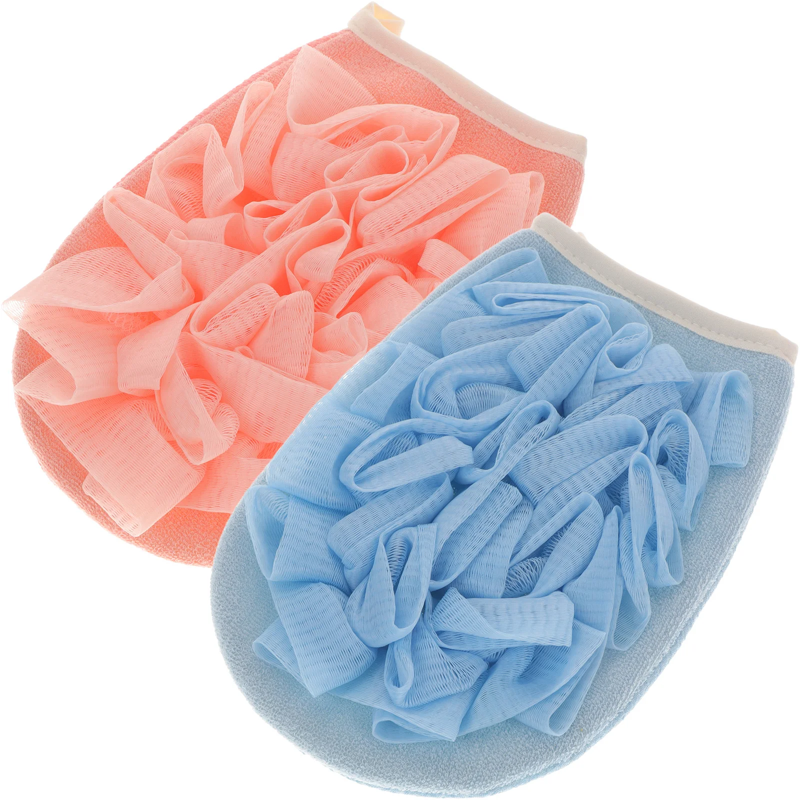 2 قطعة قفاز حمام الغسيل على الوجهين التقشير ميت للجسم إزالة الجلد الميت قفازات الاستحمام حمام ميت التقشير قفاز #2