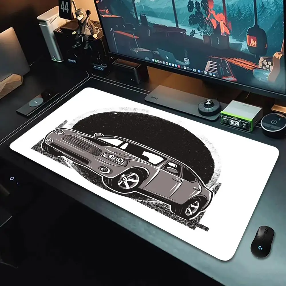 

Black and white simple sports car game mousepad large expansion PC accessory carpet HD printing