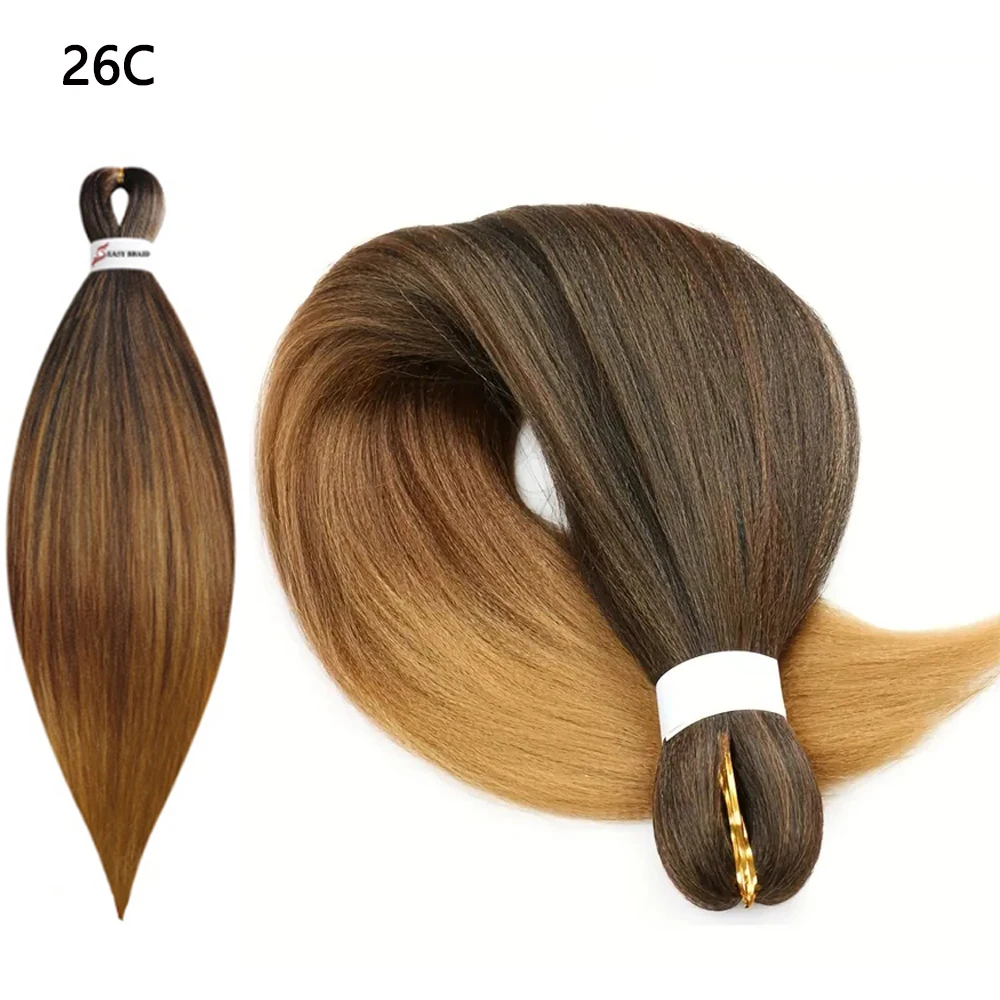 Capelli intrecciati Estensioni dei capelli pre-allungati da 26 pollici per trecce afro all'uncinetto Capelli finti sintetici Fai da te Opzione multicolore Treccia jumbo