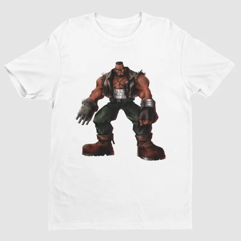 00012570 # تي شيرت A-Final Fantasy VII OG Barret Wallace Key Art Premium للجنسين |   تصميم أوغ |   هدايا له، لها، فاينل فانتسي فا
