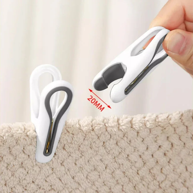 12pcs Windproof Clips Clothespin Household Clothes Qiult Underwear Socks Clips Multifunctional Laundry Hanging Clips